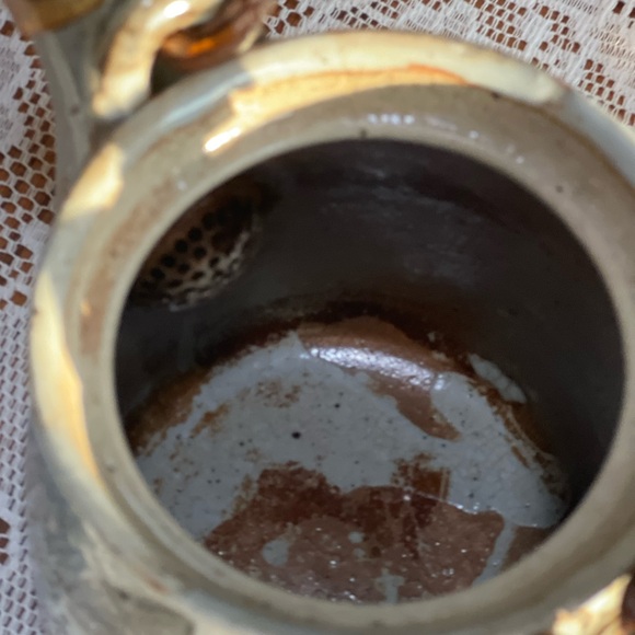 Otagiri Ceramic Tea Set with Blue and Gray Leaf Motif with 4 cups no chips noted - Picture 7 of 12